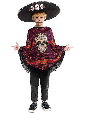 Costume messicano da Catrina o poncho