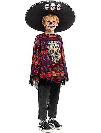 Costume messicano da Catrina o poncho
