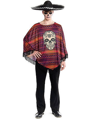 Costume messicano da Catrina o poncho