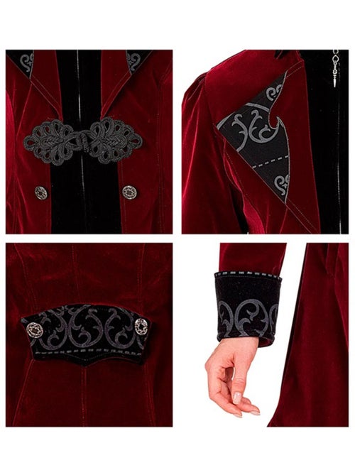 Costume o cappotto gotico in velluto bordeaux - Kiabi