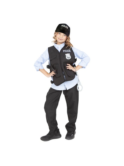Costume o equipaggiamento da poliziotto: giubbotto, berretto, manganello, manette. - Kiabi