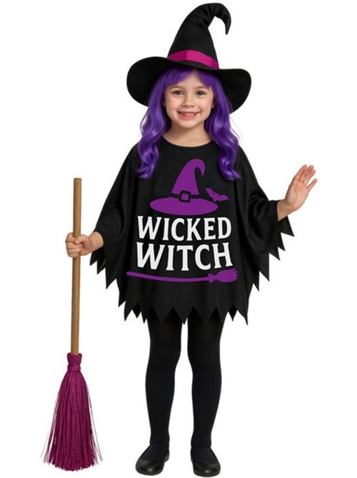 Costume o poncho da streghetta con cappello - Kiabi