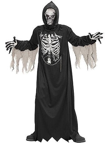 Costume o tunica da morto con cappuccio e maschera