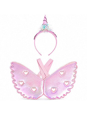 Costume per bambini set ali da unicorno e cerchietto | Great Pretenders