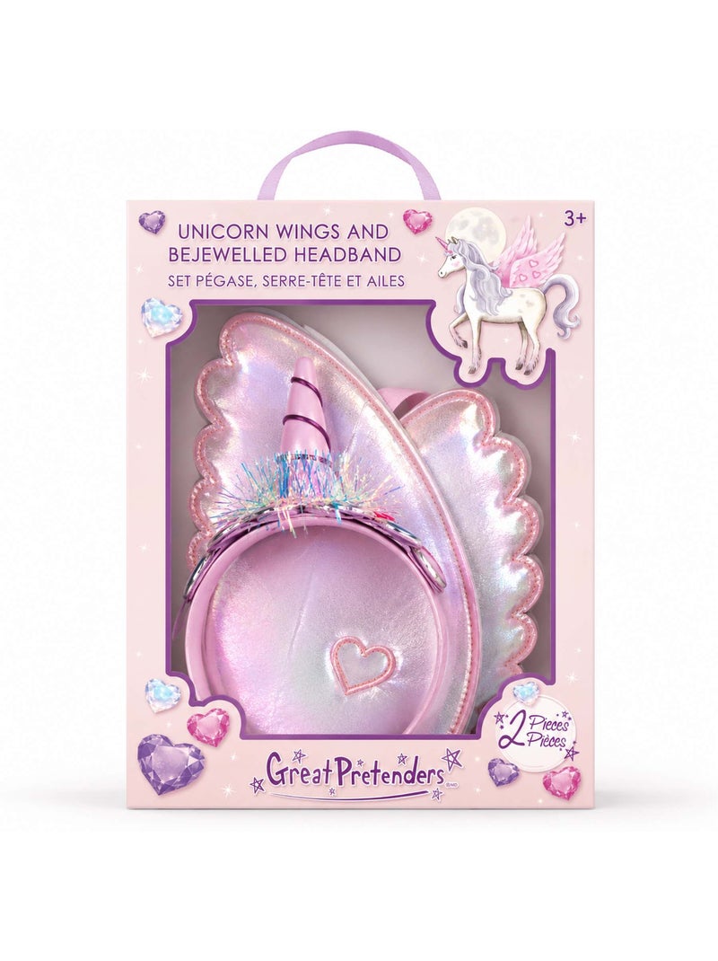 Costume per bambini set ali da unicorno e cerchietto | Great Pretenders Rosa - Kiabi