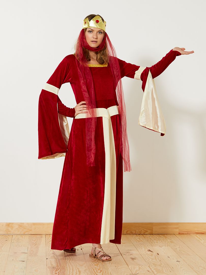 Costume principessa medievale rosso - Kiabi