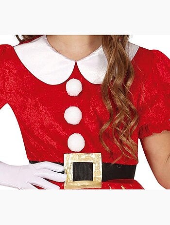Costume scintillante di Mamma Natale con cintura