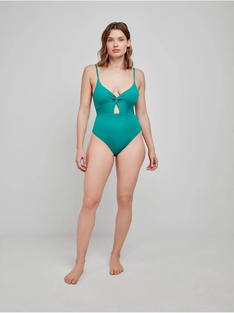 Costume senza ferretto e foam estraibile Blu Verde - Kiabi