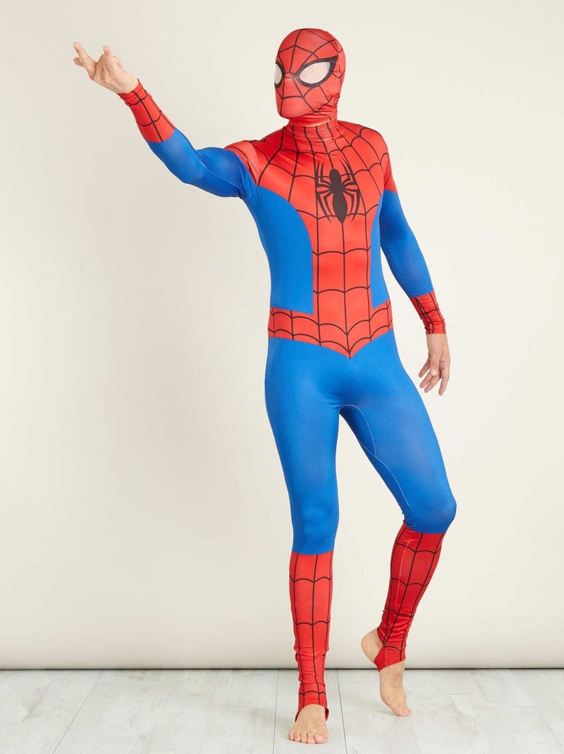 Costume 'Spiderman' seconda pelle con cappuccio blu/rosso - Kiabi