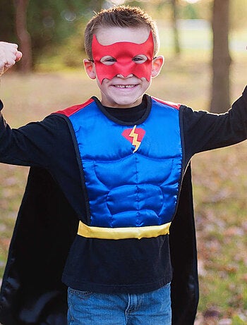 Costume tunica reversibile supereroe per bambini | Great Pretenders