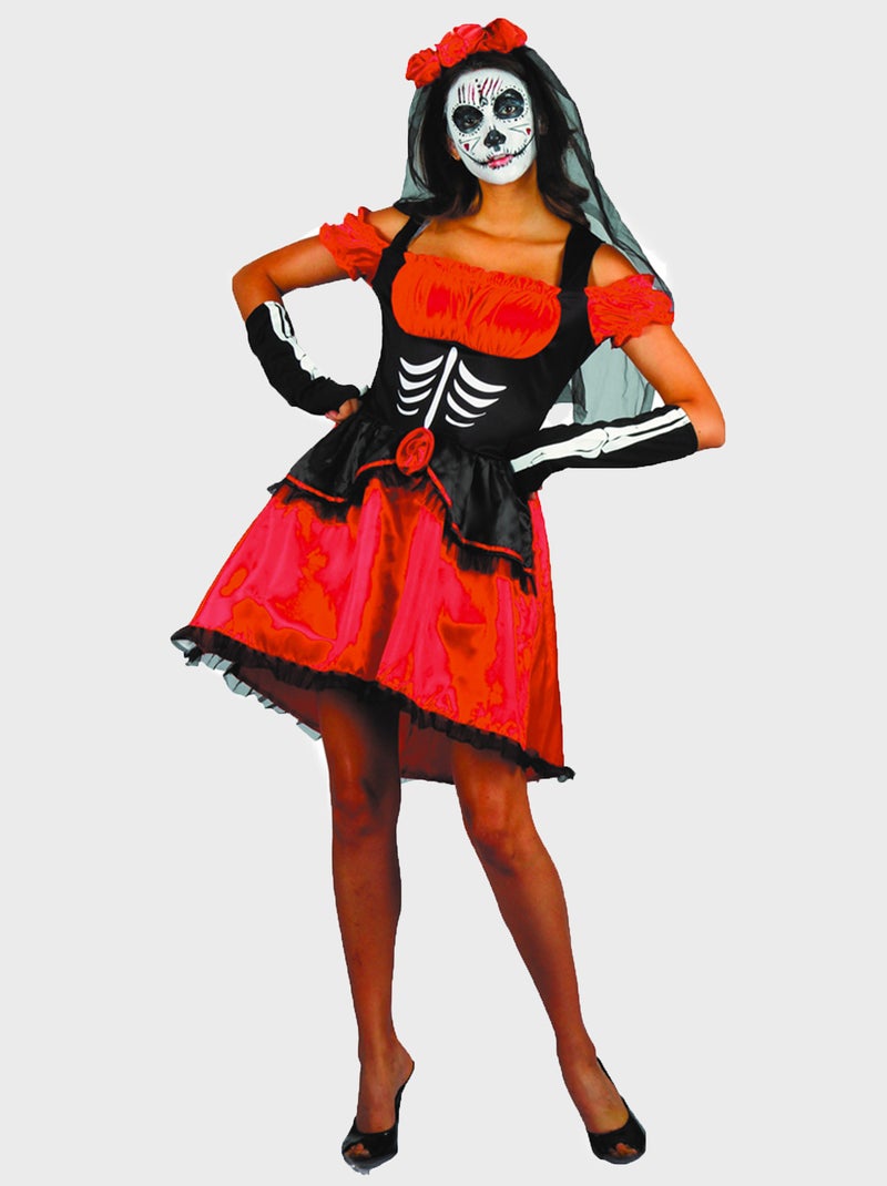 Costume vestito Dia de la Muerte NERO - Kiabi