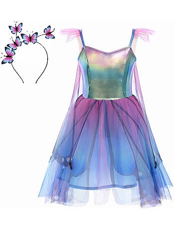 Costume vestito fata farfalla per bambini con ali e cerchietto | great pretenders | great pretenders