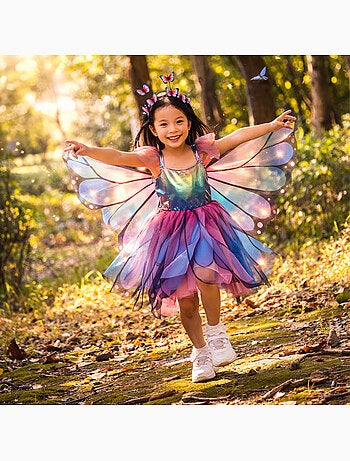 Costume vestito fata farfalla per bambini con ali e cerchietto | great pretenders | great pretenders