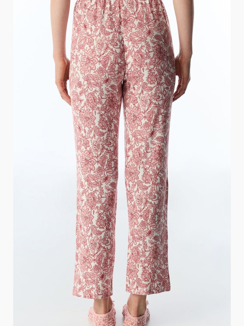 Countryside pantalone del pigiama floreale penti Bianco Rosa - Kiabi