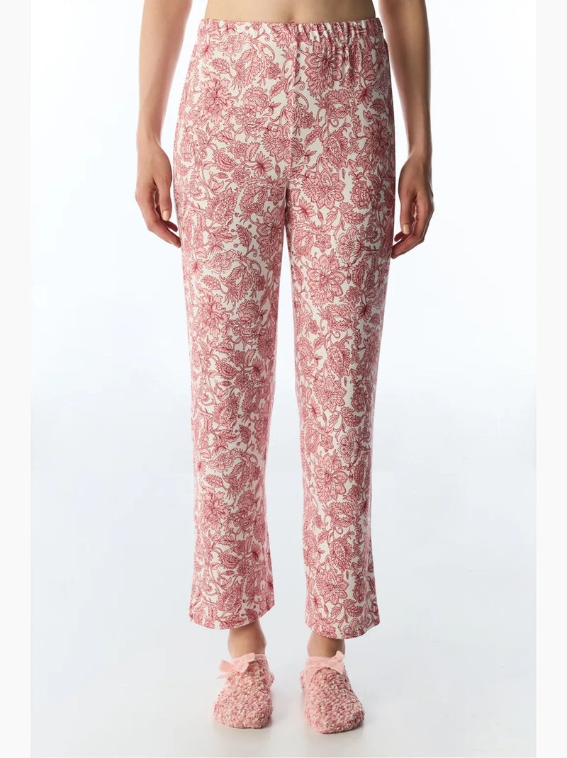Countryside pantalone del pigiama floreale penti Bianco Rosa - Kiabi