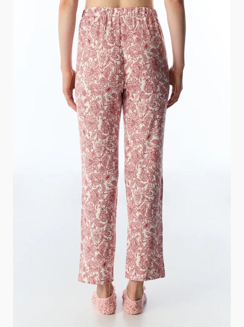 Countryside pantalone del pigiama floreale penti Bianco Rosa - Kiabi