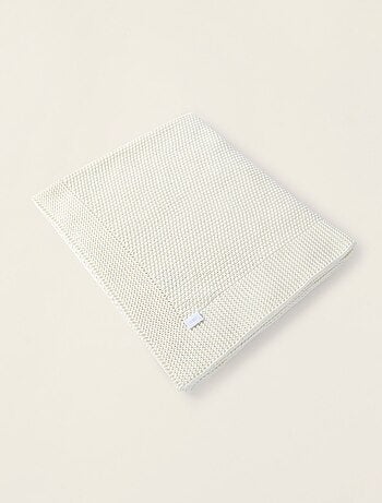 Couverture tricotée 100% coton