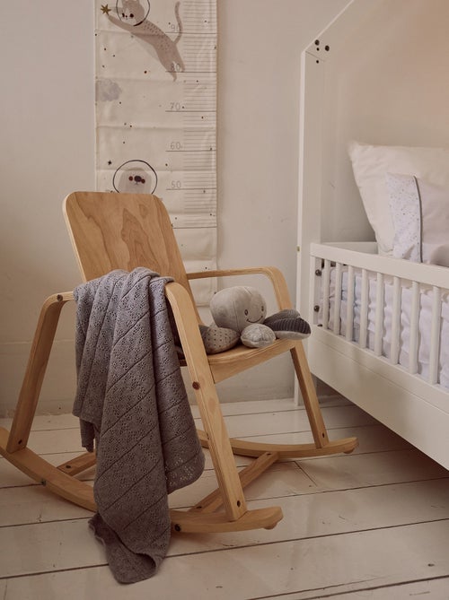 Couverture tricotée 100% coton - Kiabi