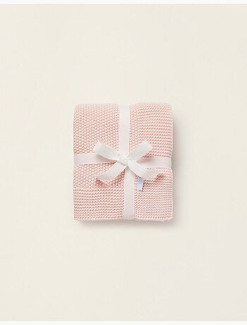 Couverture tricotée 100% coton