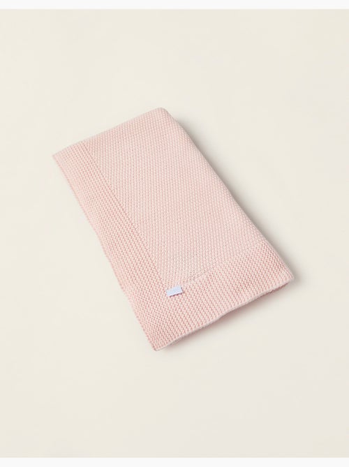 Couverture tricotée 100% coton - Kiabi