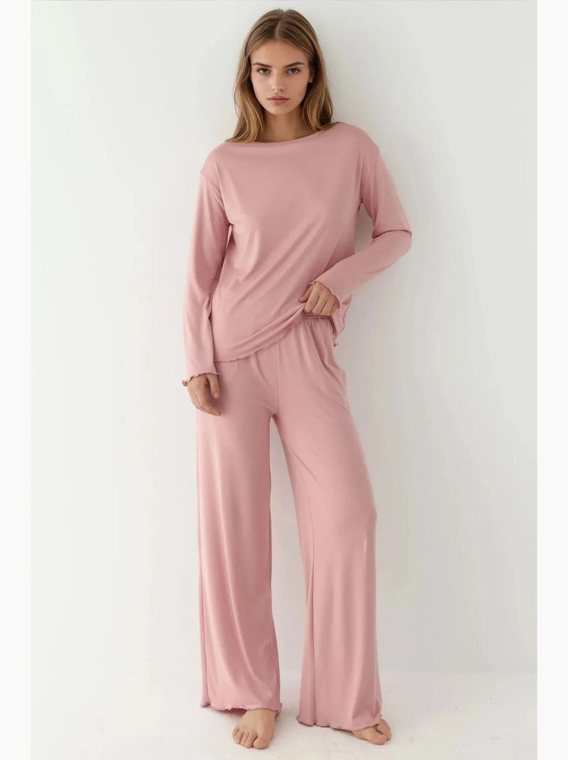 Cozy set pigiama relaxed fit a maniche lunghe hiccup Rosa pallido - Kiabi