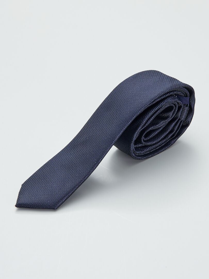 Cravatta sottile nera blu navy - Kiabi
