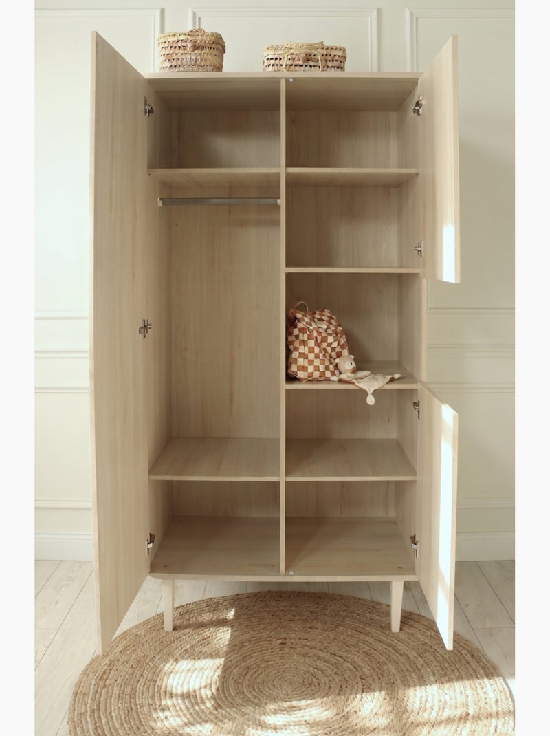 Credenza a 3 ante con nicchia, su piedini - finitura in faggio - SAUTHON Beige - Kiabi