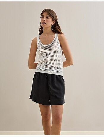 Crop a maglia a uncinetto, MO Fashion