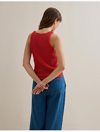 Crop a maglia a uncinetto, MO Fashion