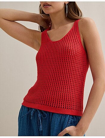 Crop a maglia a uncinetto, MO Fashion