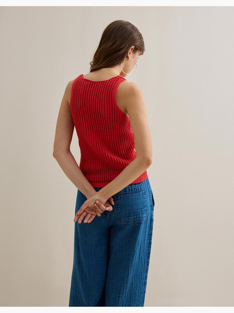 Crop a maglia a uncinetto, MO Fashion Rosa - Kiabi