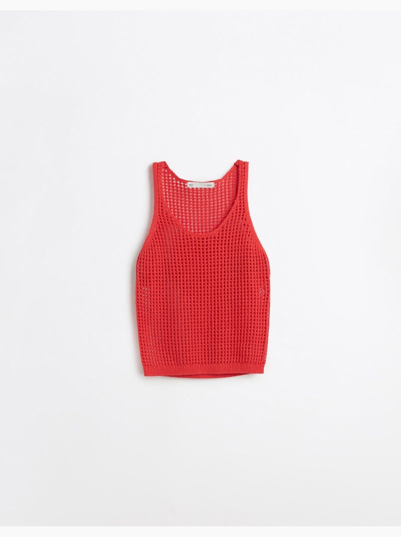 Crop a maglia a uncinetto, MO Fashion Rosa - Kiabi
