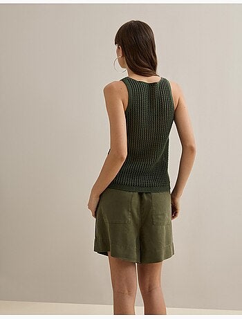 Crop a maglia a uncinetto, MO Fashion