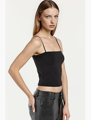 Crop top con scollo quadrato hiccup