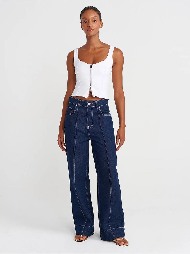Crop top con scollo quadrato senza maniche dilvin Bianco - Kiabi