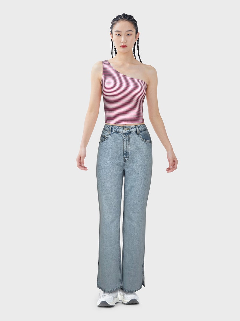 Crop top monospalla ROSA - Kiabi