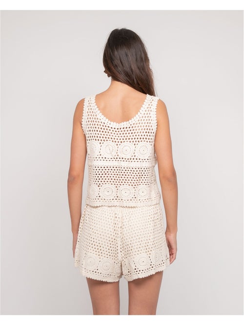 Crop top senza maniche all'uncinetto FOLDA - Kiabi