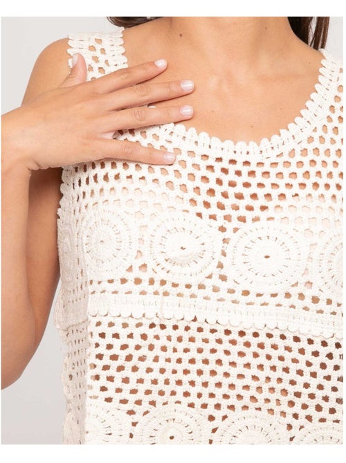 Crop top senza maniche all'uncinetto FOLDA - Kiabi