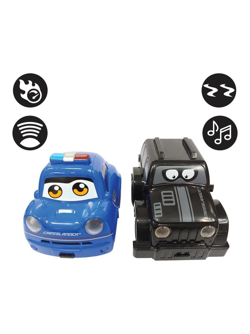 Crosslander Twin set di auto della polizia e auto dei ladri Multicolore - Kiabi