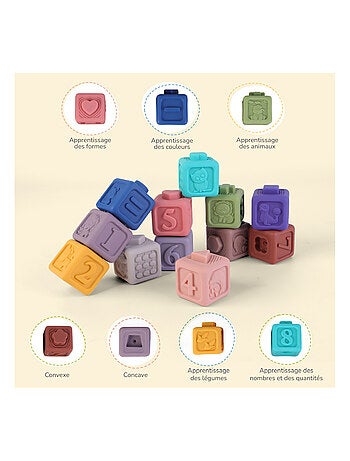 Cubi didattici da impilare con suoni - Gioco didattico | SUPERBE BEBE