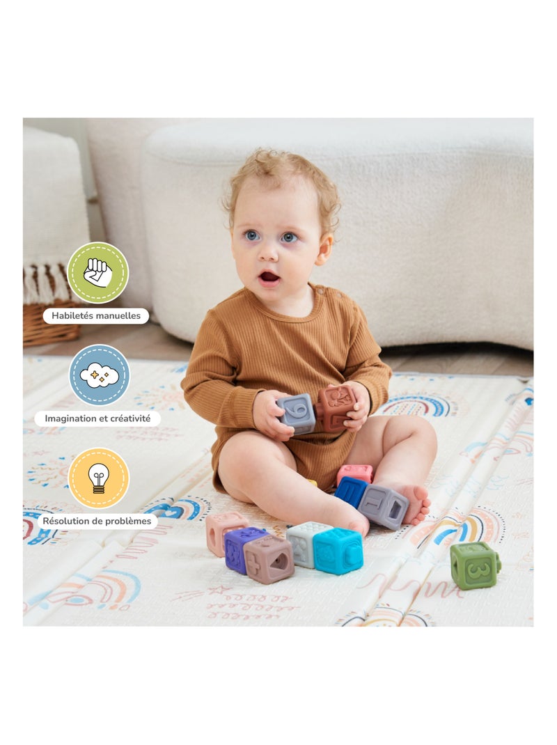 Cubi didattici da impilare con suoni - Gioco didattico | SUPERBE BEBE N/D - Kiabi