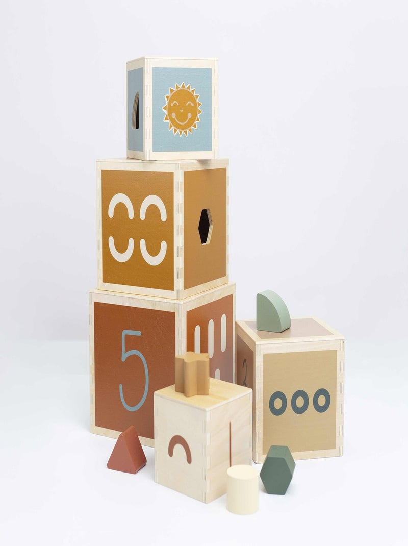 Cubi impilabili in legno Multicolore - Kiabi