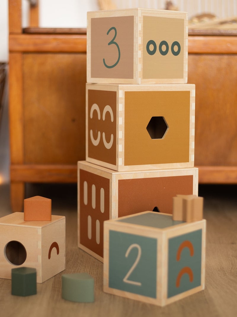 Cubi impilabili in legno Multicolore - Kiabi