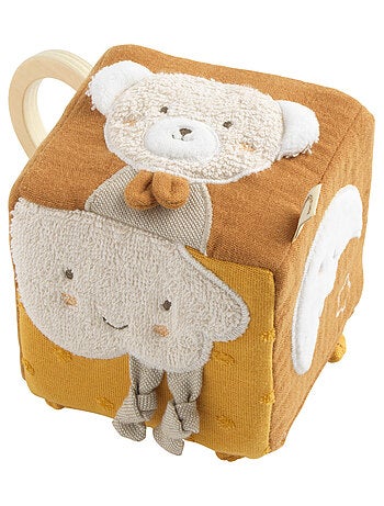 Cubo attività neonato in cotone - SAUTHON