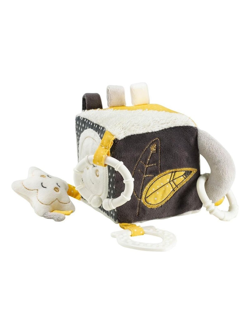 Cubo attività per bambini in velluto - SAUTHON Grigio - Kiabi