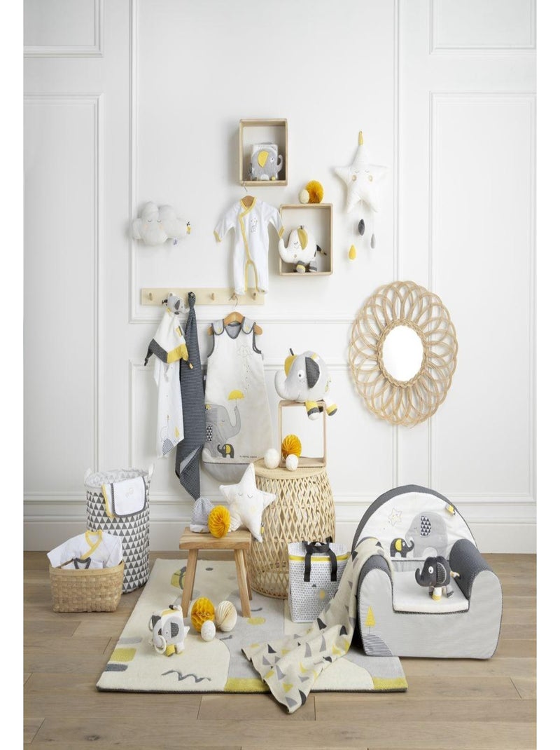 Cubo attività per bambini in velluto - SAUTHON Grigio - Kiabi