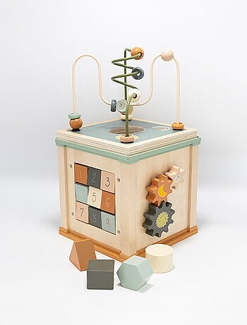 Cubo di attività in legno