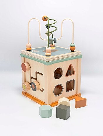 Cubo di attività in legno