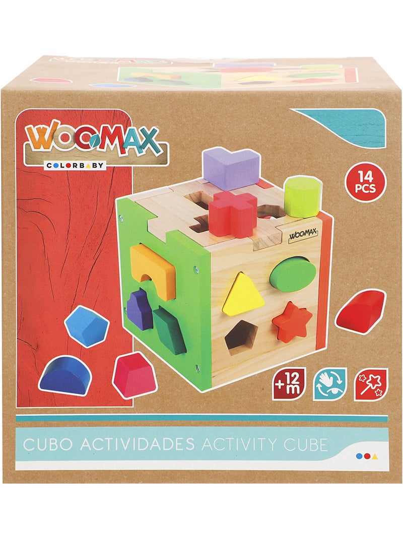 Cubo di attività in legno per pezzi da incastrare WOOMAX N/D - Kiabi
