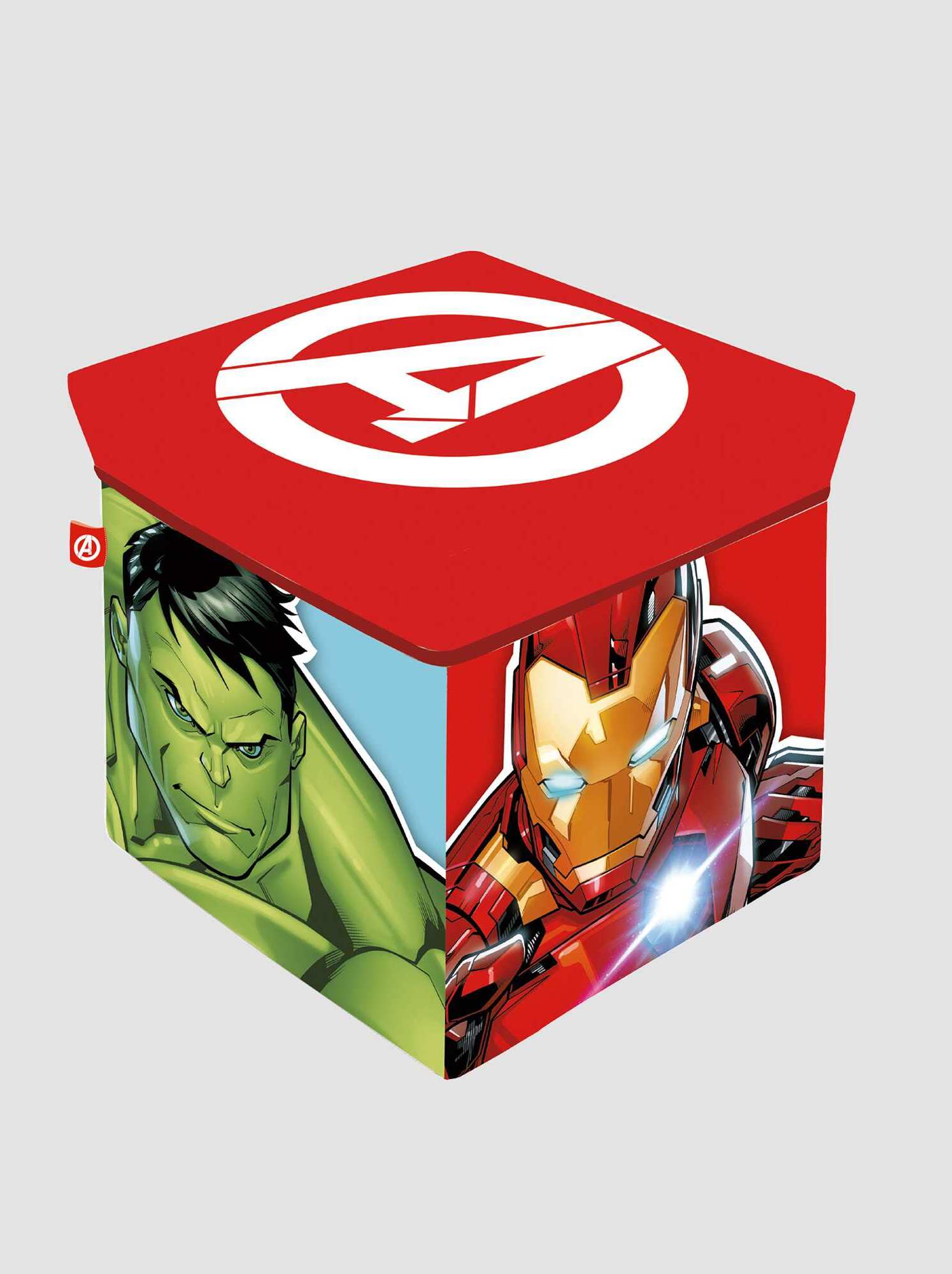 Cubo Portaoggetti Con Coperchio LOVE IT STORE IT - Per Mobili Kallax 33x33x33 Cm - Tessuto Grigio Con Corona - Foto 6